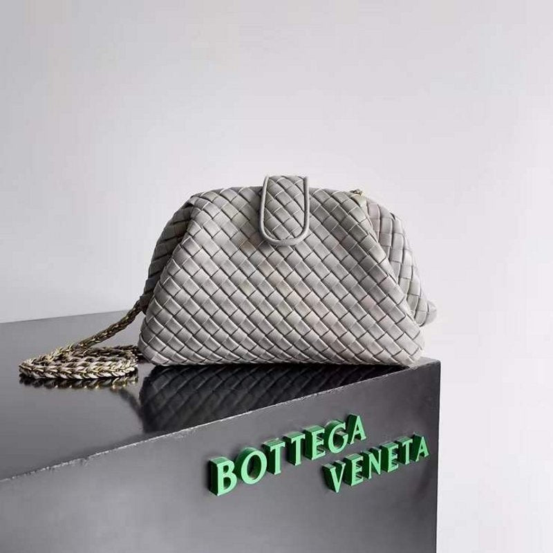 Bottega Veneta Lauren 1980 Teen Chain Bag in Intrecciato Leather BGDC0012