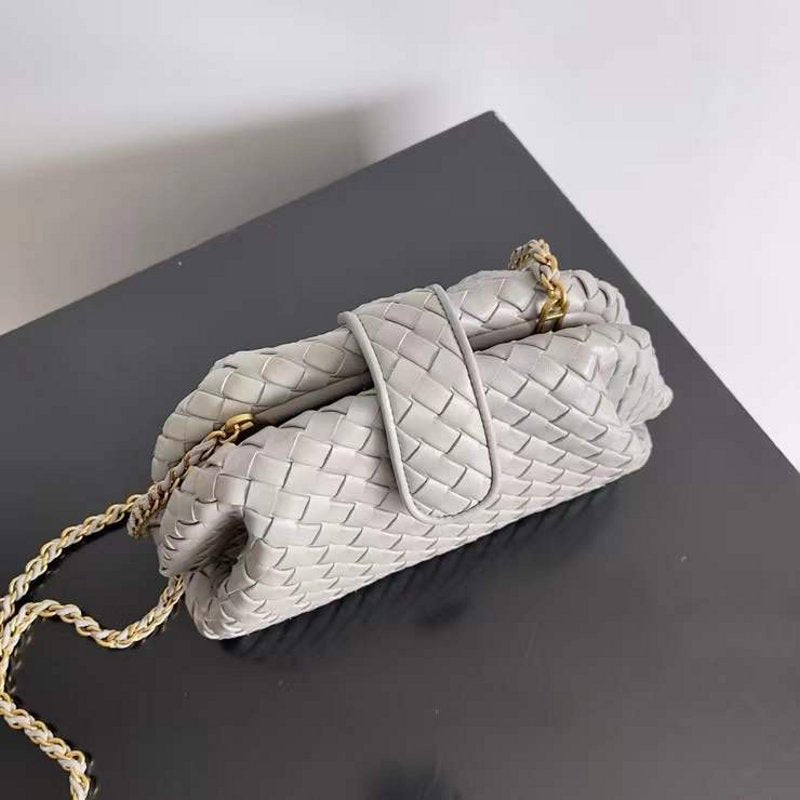 Bottega Veneta Lauren 1980 Teen Chain Bag in Intrecciato Leather BGDC0012