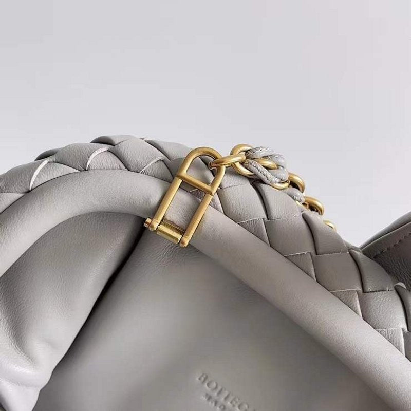 Bottega Veneta Lauren 1980 Teen Chain Bag in Intrecciato Leather BGDC0012