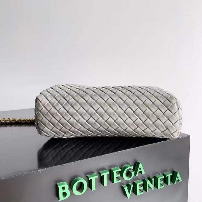 Bottega Veneta Lauren 1980 Teen Chain Bag in Intrecciato Leather BGDC0012