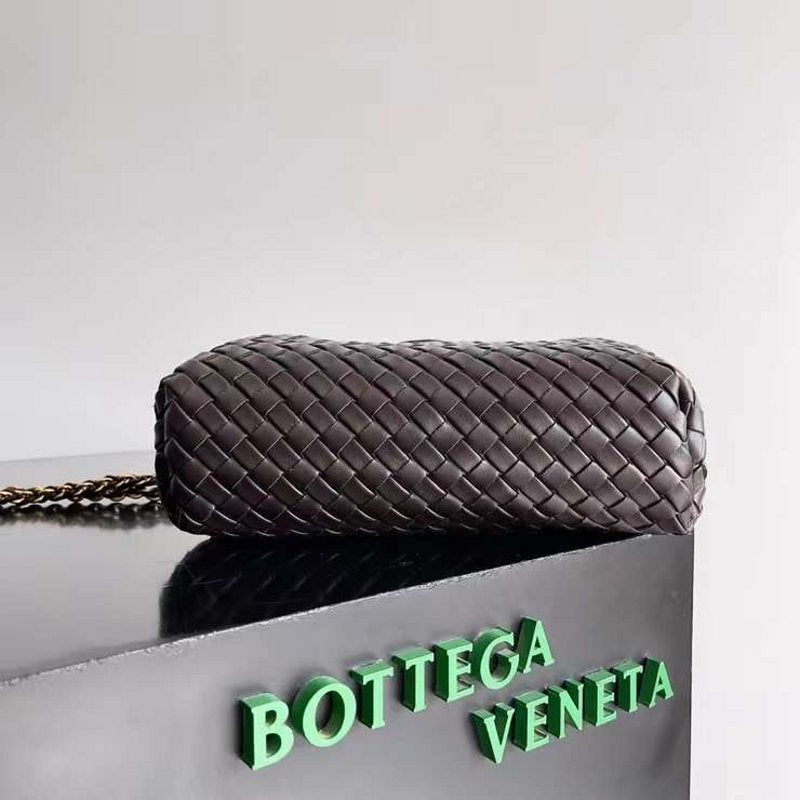 Bottega Veneta Lauren 1980 Teen Chain Bag in Intrecciato Leather BGDC0013