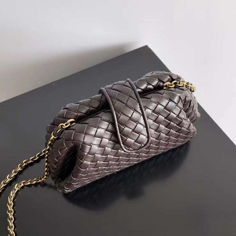 Bottega Veneta Lauren 1980 Teen Chain Bag in Intrecciato Leather BGDC0013