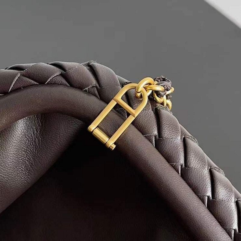 Bottega Veneta Lauren 1980 Teen Chain Bag in Intrecciato Leather BGDC0013