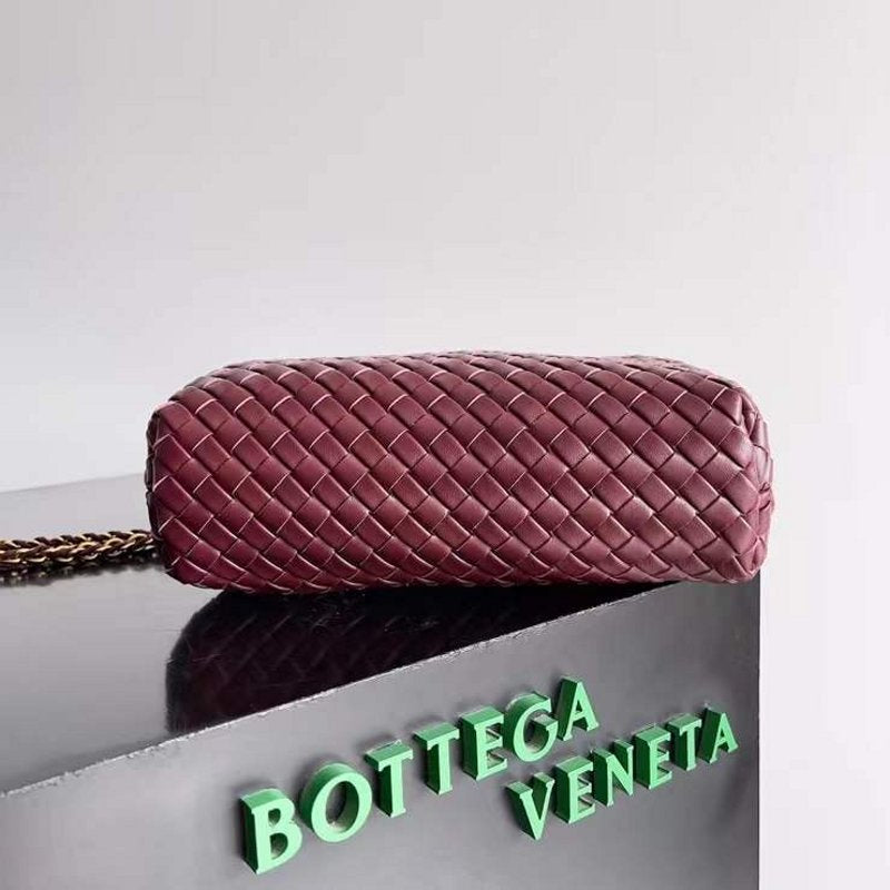 Bottega Veneta Lauren 1980 Teen Chain Bag in Intrecciato Leather BGDC0014