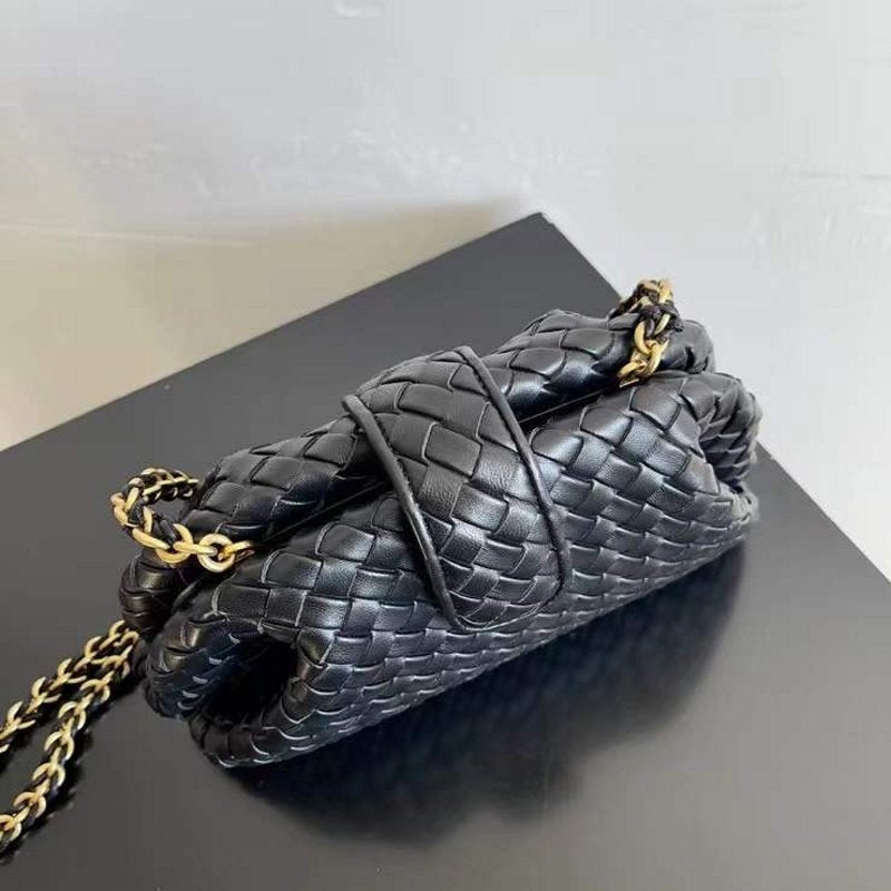 Bottega Veneta Lauren 1980 Teen Chain Bag in Intrecciato Leather BGDC0015