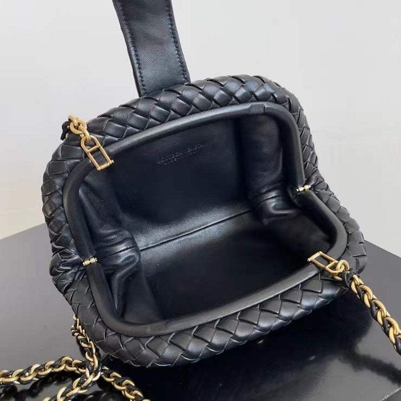 Bottega Veneta Lauren 1980 Teen Chain Bag in Intrecciato Leather BGDC0015
