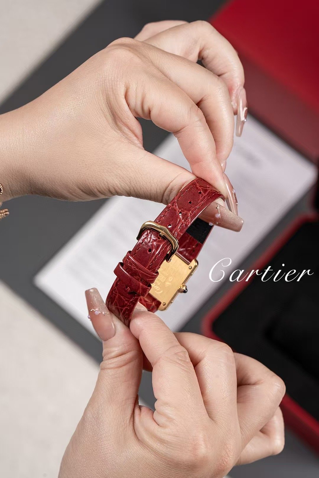 Cartier Retro Tank Wrist Watch WTJN25080