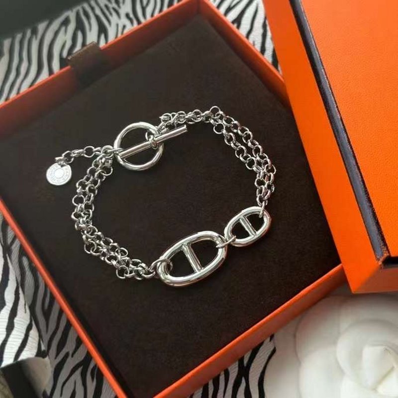 Hermes Farandole Pig Nose Bracelet JWLH0019