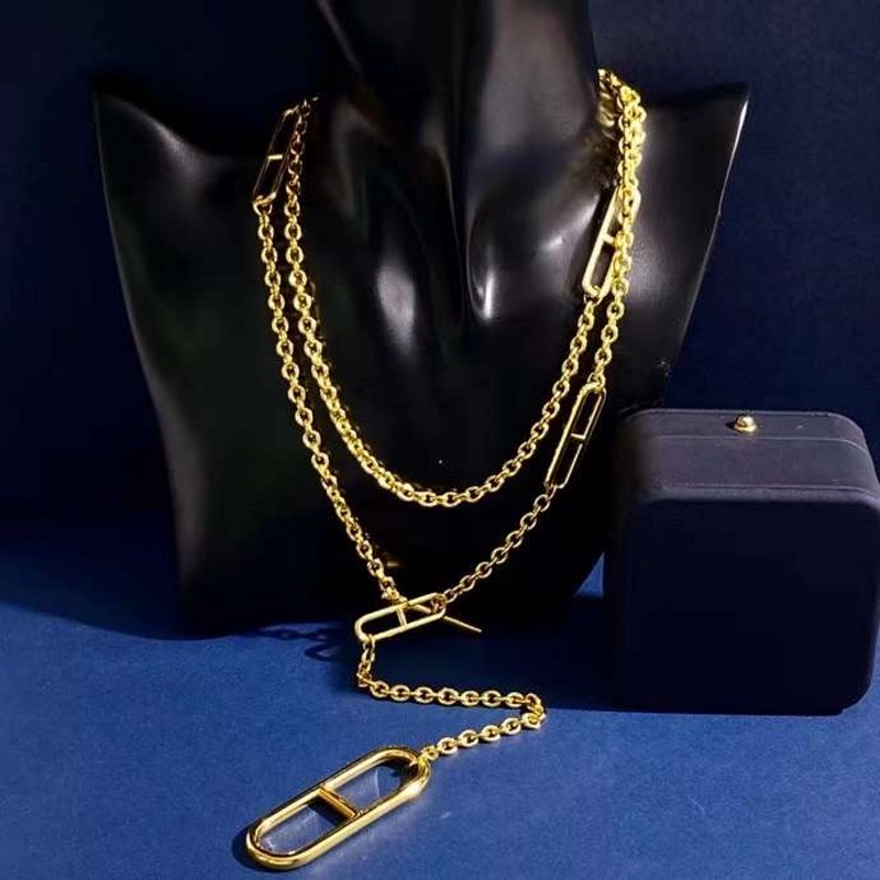 Hermes Farandole Pig Nose Long Necklace JWLH0015