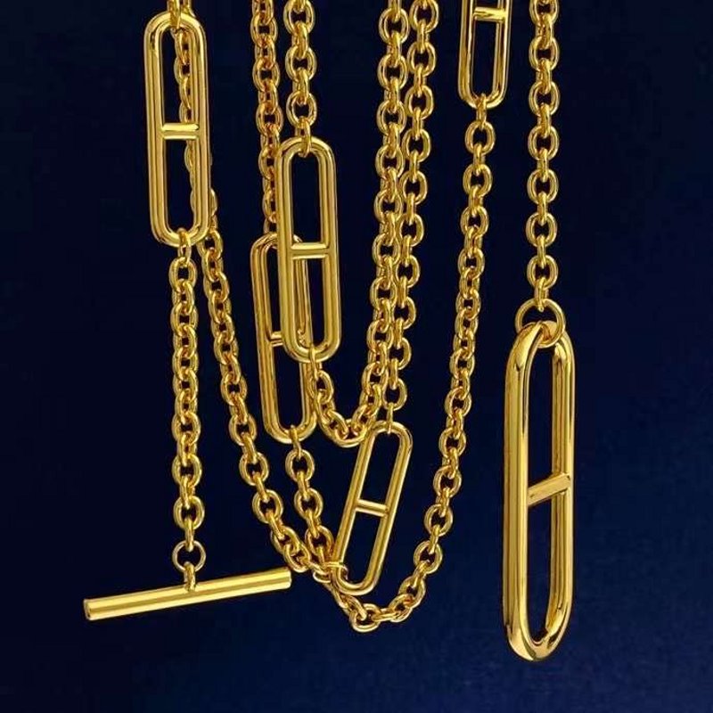 Hermes Farandole Pig Nose Long Necklace JWLH0015