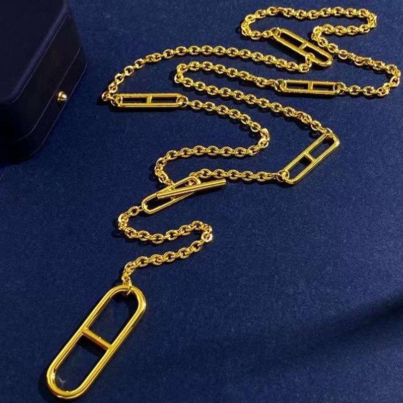 Hermes Farandole Pig Nose Long Necklace JWLH0015