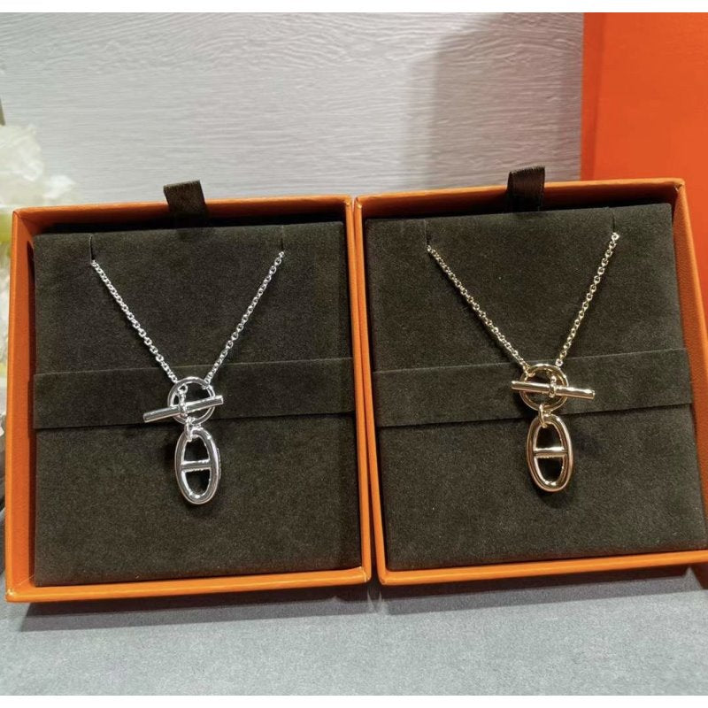 Hermes Farandole Pig Nose Necklace JWLH0052