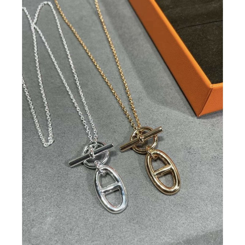 Hermes Farandole Pig Nose Necklace JWLH0052