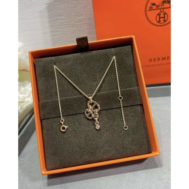 Hermes Farandole Pig Nose Necklace JWLH0053