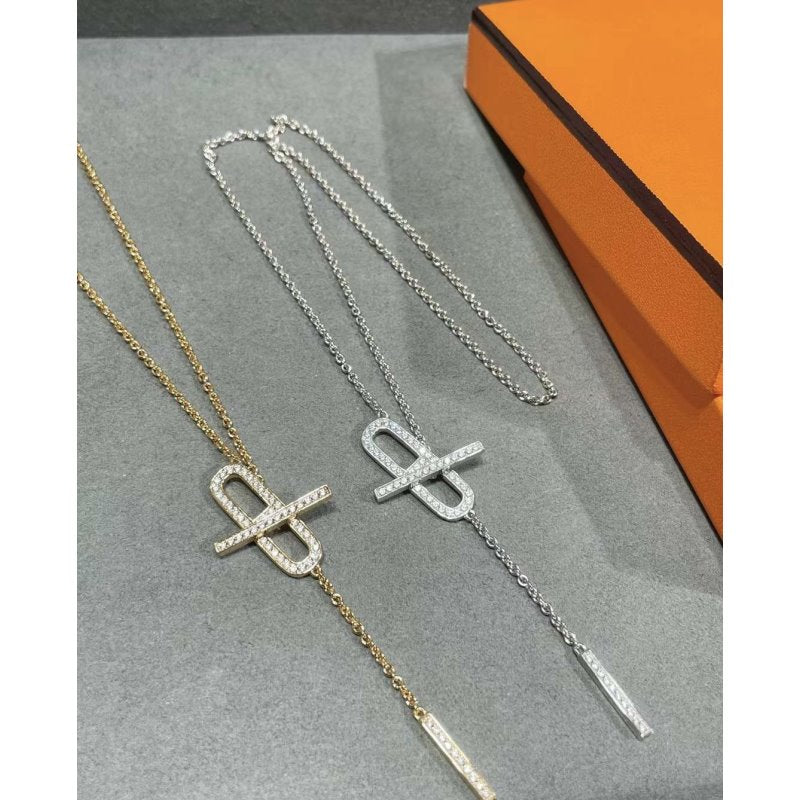 Hermes Farandole Pig Nose Necklace JWLH0054