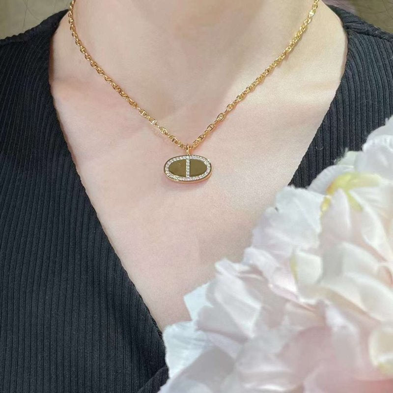 Hermes Farandole Pig Nose Necklace JWLH0055
