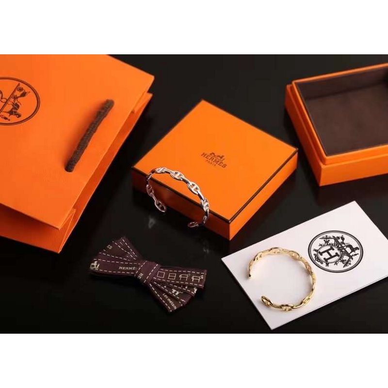 Hermes Farandole Pig Nose Open Bracelet JWLH0036