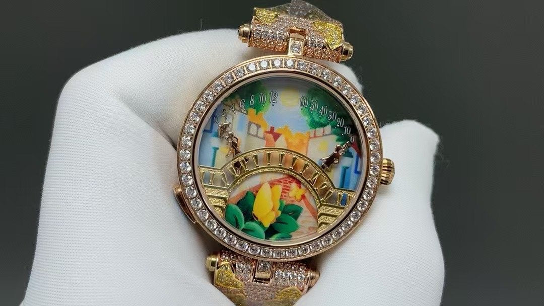 Van Cleef and Arpels Four Seasons Lovers Bridge Wrist Watch WTJN25243