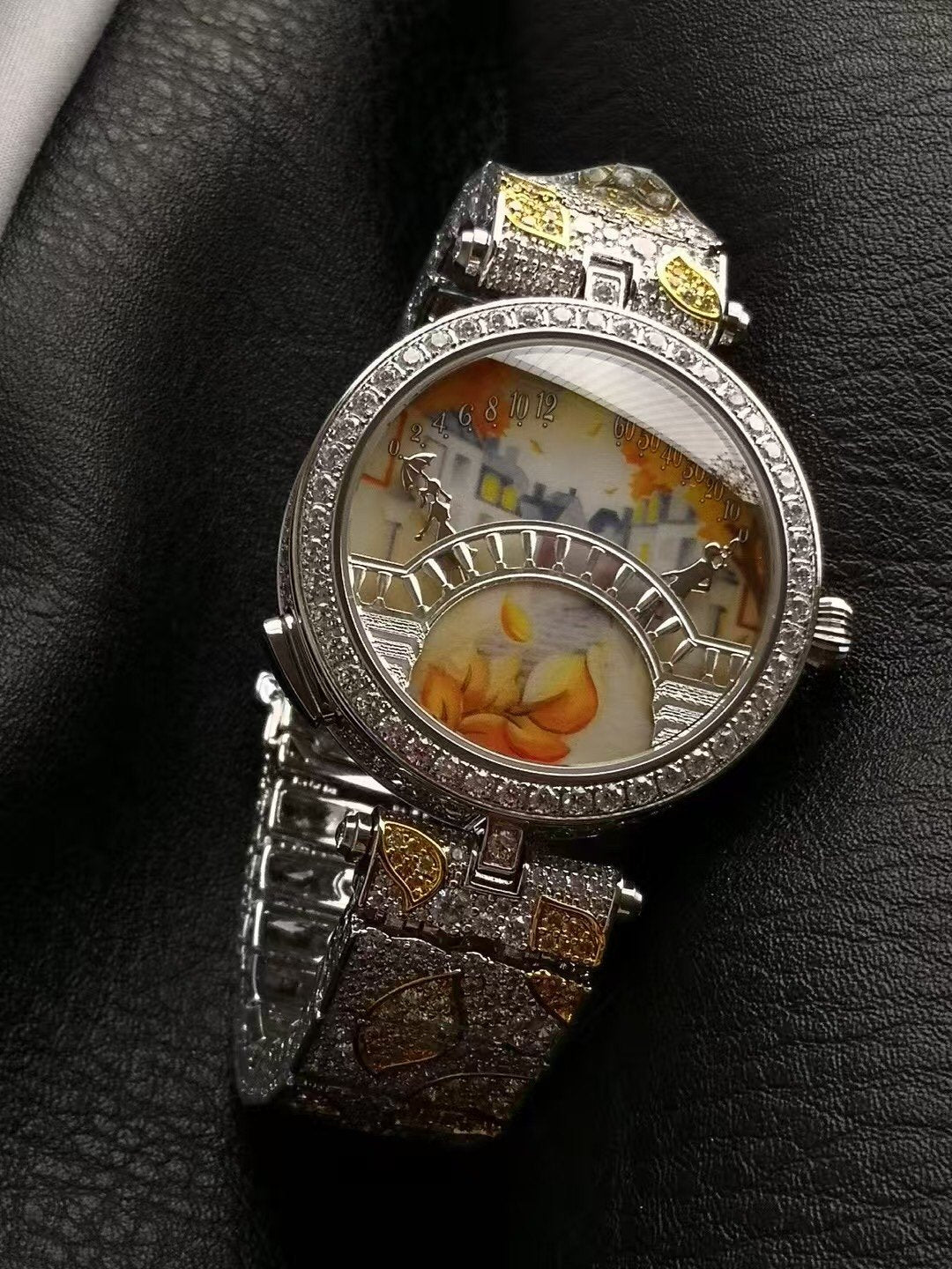Van Cleef and Arpels Four Seasons Lovers Bridge Wrist Watch WTJN25246