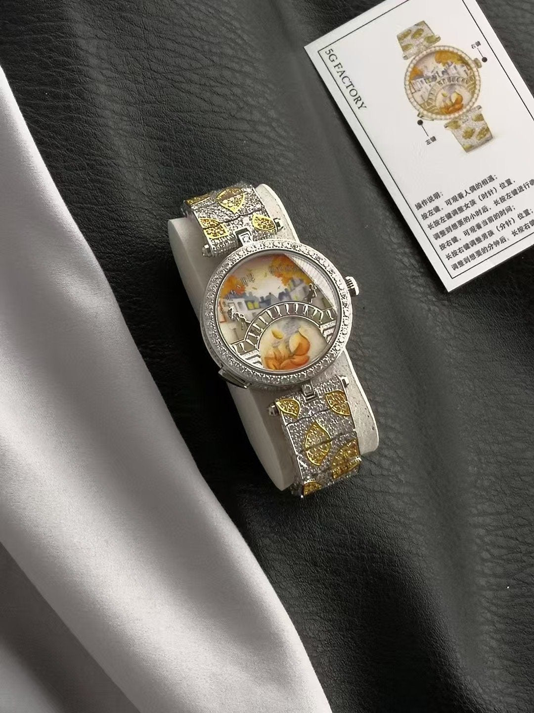 Van Cleef and Arpels Four Seasons Lovers Bridge Wrist Watch WTJN25246