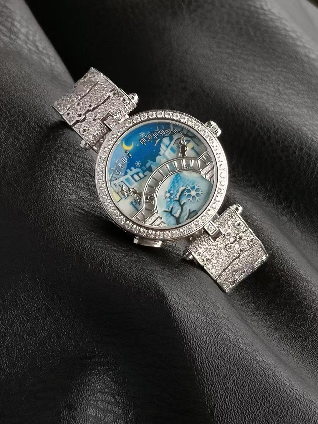 Van Cleef and Arpels Four Seasons Lovers Bridge Wrist Watch WTJN25248