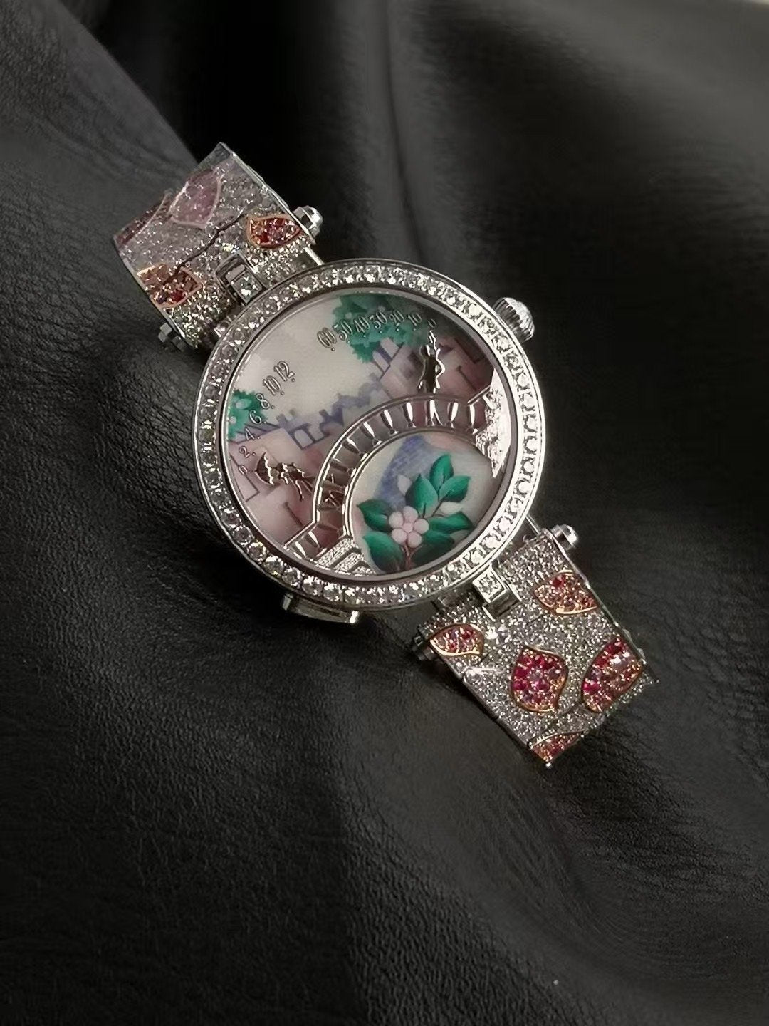 Van Cleef and Arpels Four Seasons Lovers Bridge Wrist Watch WTJN25249