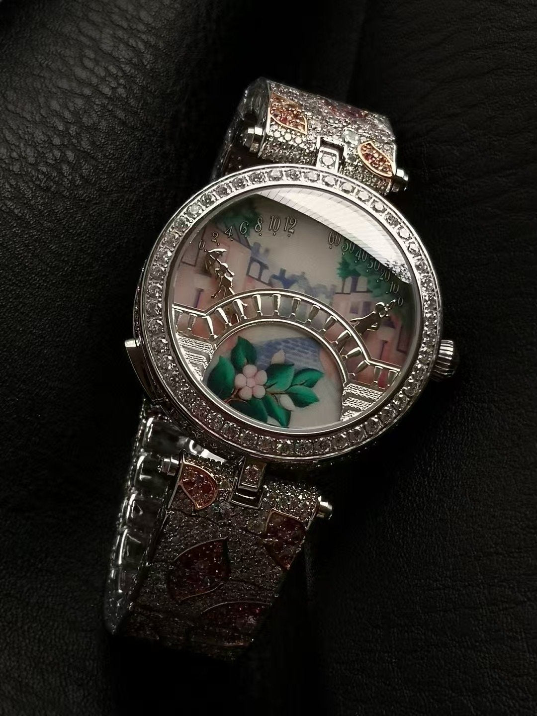 Van Cleef and Arpels Four Seasons Lovers Bridge Wrist Watch WTJN25249