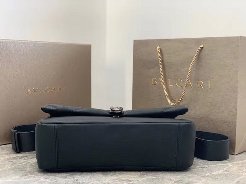 Bvlgari Black Serpenti Cabocho Shoulder Bag BVGR00337