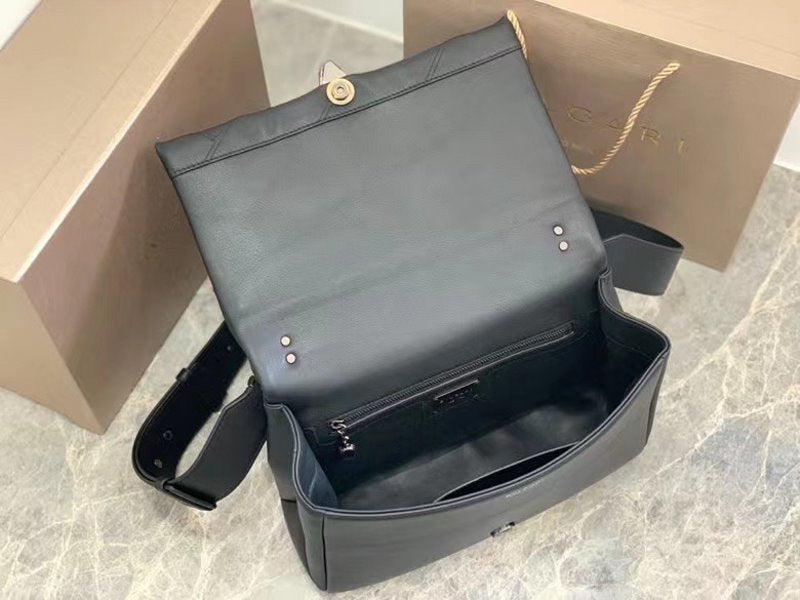 Bvlgari Black Serpenti Cabocho Shoulder Bag BVGR00337