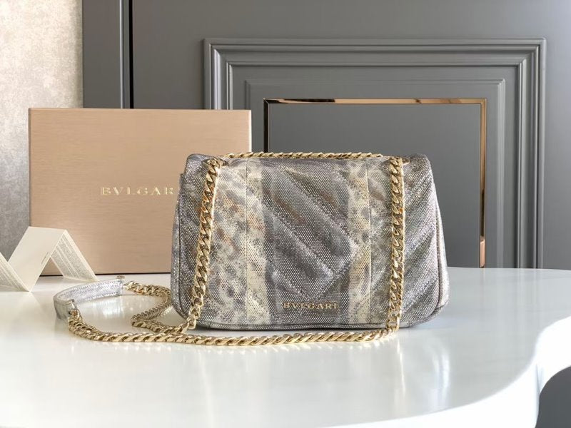 Bvlgari Brown Serpenti Cabocho Shoulder Bag BVGR00345