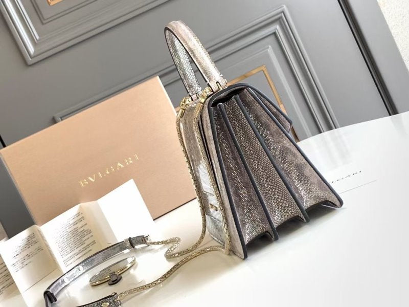 Bvlgari Gray Serpenti Forever Shoulder Bag BVGR00355