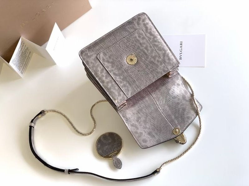 Bvlgari Gray Serpenti Forever Shoulder Bag BVGR00355