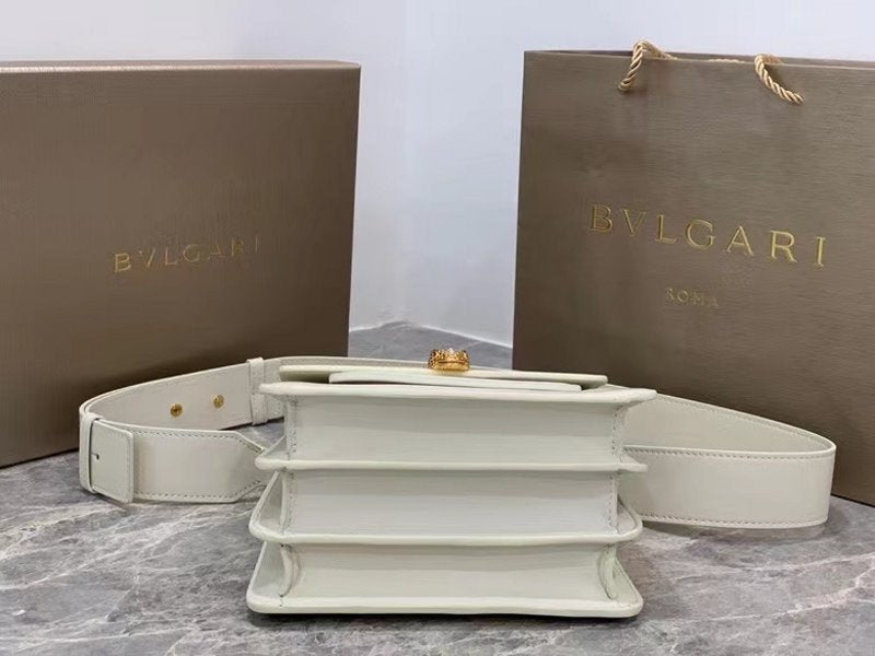 Bvlgari White Serpenti Forever Shoulder Bag BVGR00331