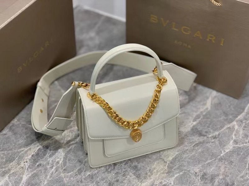 Bvlgari White Serpenti Forever Shoulder Bag BVGR00331