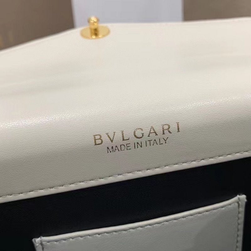 Bvlgari White Serpenti Forever Shoulder Bag BVGR00333