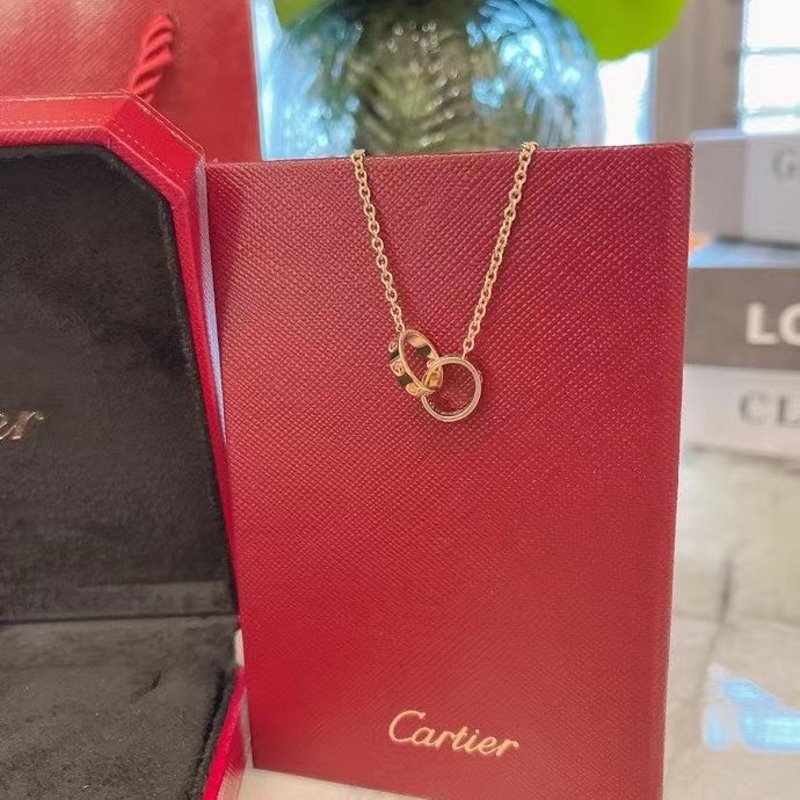 Cartier Love Double Ring Necklace JWL00633