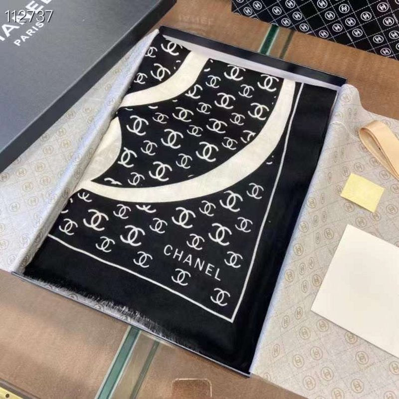 Chanel Silk and Cashmere Scarf SS001218