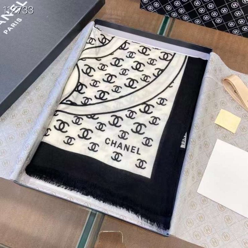 Chanel Silk and Cashmere Scarf SS001219
