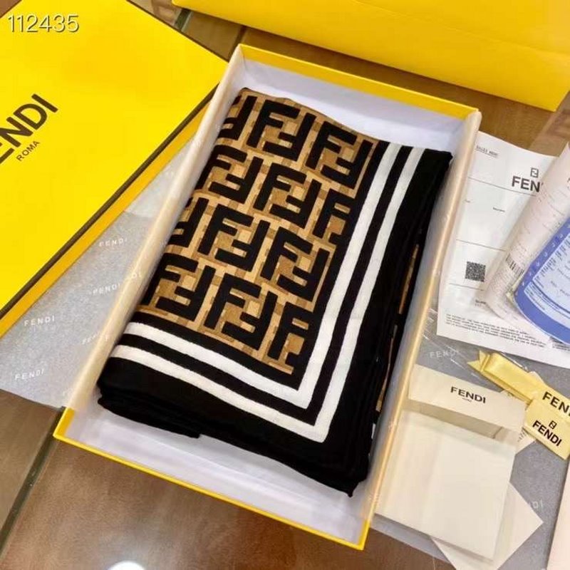 Fendi Wool Cashmere Square Scarf SS001038