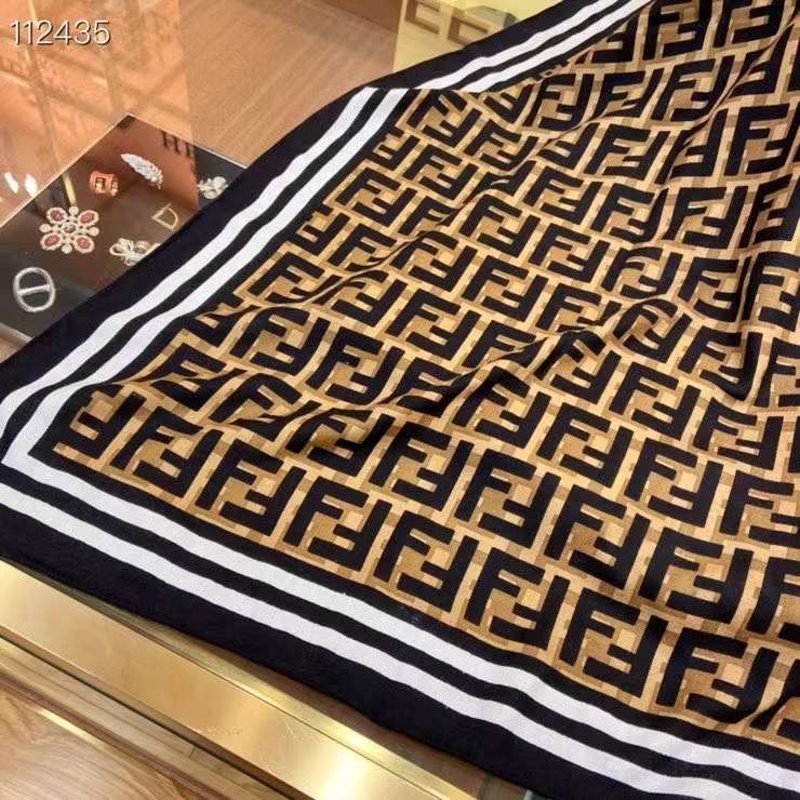 Fendi Wool Cashmere Square Scarf SS001038