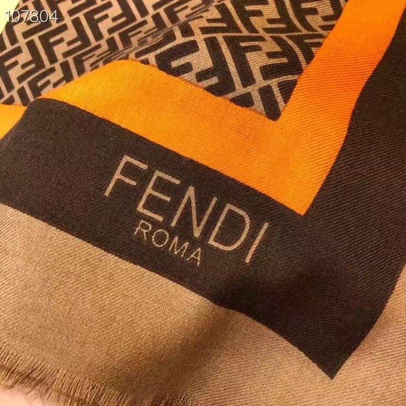 Fendi Wool Cashmere Square Scarf SS001040