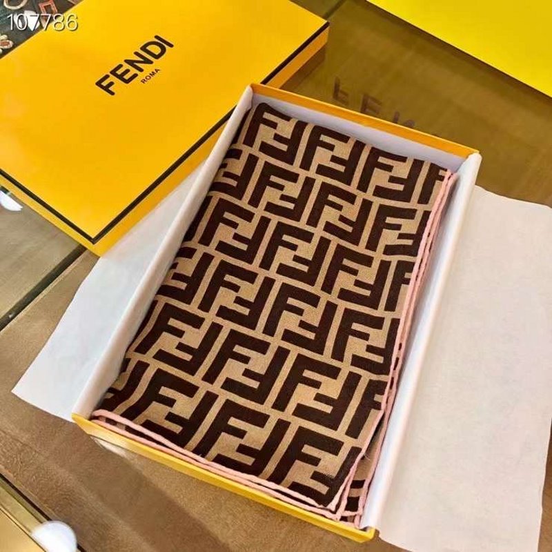 Fendi Wool Cashmere Square Scarf SS001042