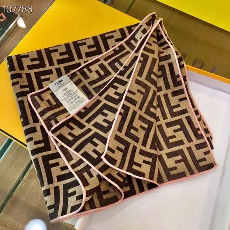 Fendi Wool Cashmere Square Scarf SS001042