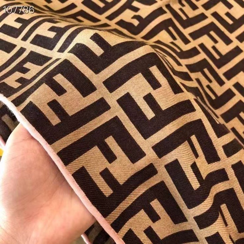 Fendi Wool Cashmere Square Scarf SS001042
