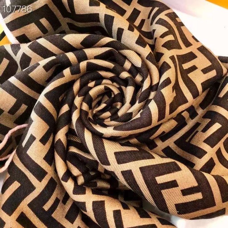 Fendi Wool Cashmere Square Scarf SS001042