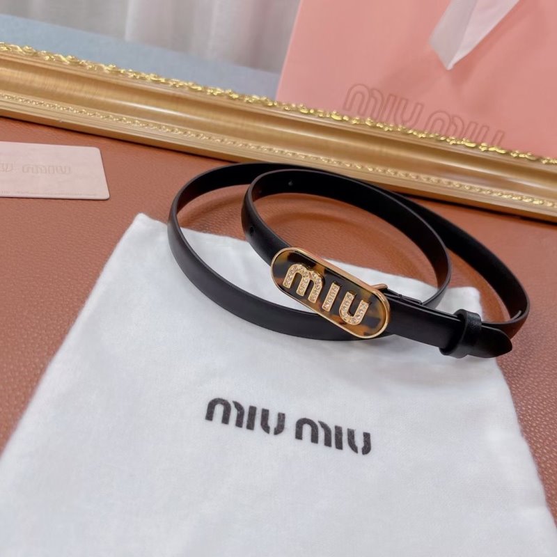 Miu Miu Black Leather Belt WLB01180