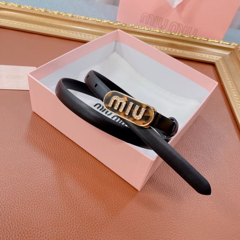 Miu Miu Black Leather Belt WLB01180