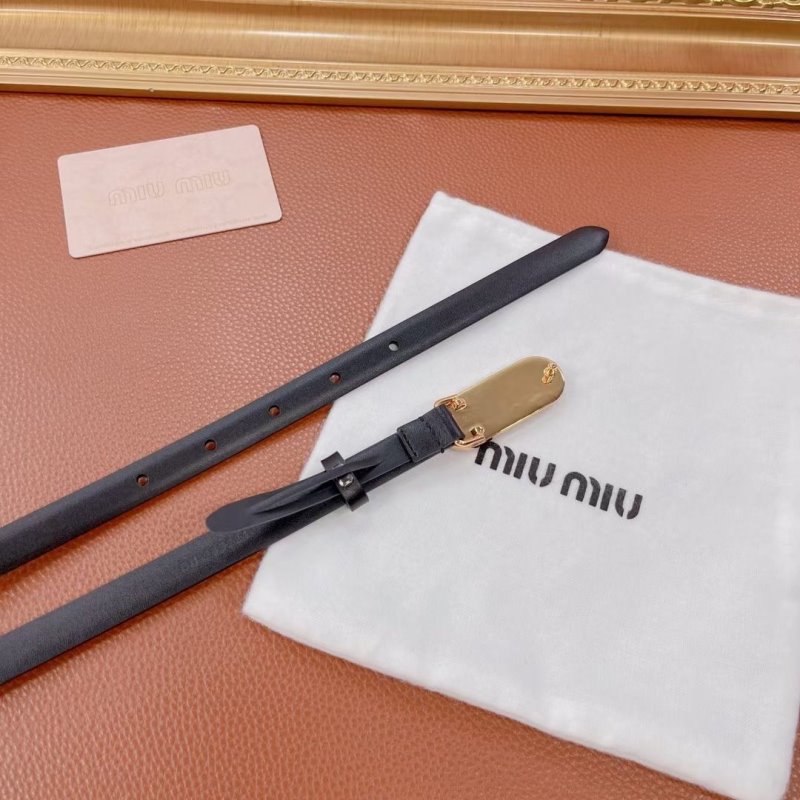 Miu Miu Black Leather Belt WLB01180