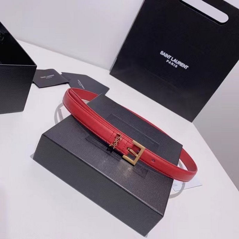 Saint Laurent Red Leather Belt WLB01257