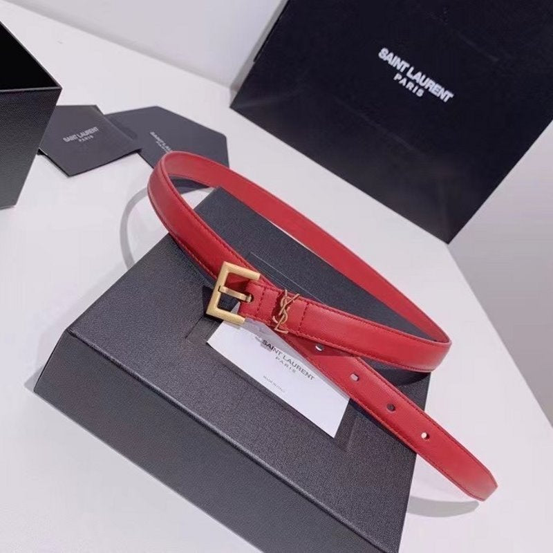 Saint Laurent Red Leather Belt WLB01257
